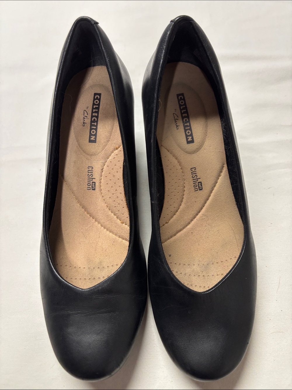 Clarks Black Women's Slip-On Cushioned Wedges